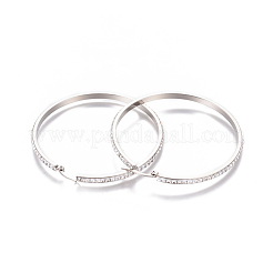 Orecchini a cerchio grandi in acciaio inossidabile 304&nbsp;EJEW-L232-036H-P