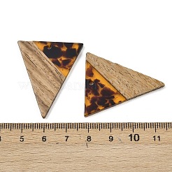 Pendentifs en résine transparente et bois de noyer&nbsp;RESI-I354-03K