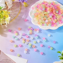 500 шт. светящиеся прозрачные акриловые бусины&nbsp;LACR-TA0001-09