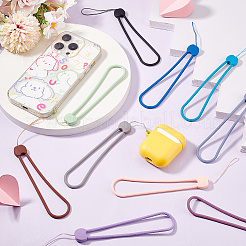 10шт. 10-х цветные силиконовые ремешки для мобильных телефонов&nbsp;FIND-GA0004-64