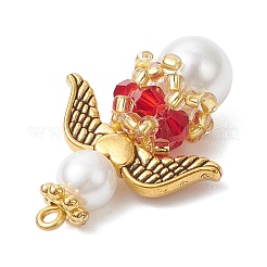 Подвески из перламутрового стекла и жемчуга&nbsp;PALLOY-MZ00978-03