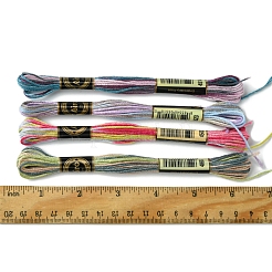 12 моток 6 цвета 6-слойная полиэфирная мулине для вышивания&nbsp;OCOR-FS0001-01B-03