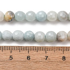 Colliers de perles d'amazonite naturelle en forme de fleur&nbsp;G-B191-A03-6mm