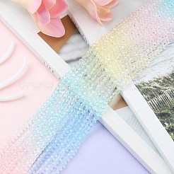 10 нить прозрачных стеклянных бусин градиентного цвета&nbsp;GLAA-CJ0002-14