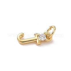 Breloques de zircone cubique clair pavés en laiton&nbsp;KK-A273-01G-J