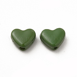 Perles en alliage peintes à la bombe coeur&nbsp;FIND-G053-01N