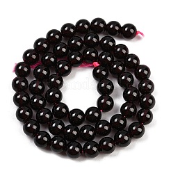 Мозамбикские импортные круглые бусины из натурального граната класса АААА&nbsp;G-E300-AAAA-8mm