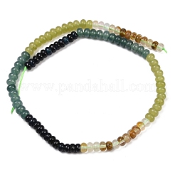 Colliers de perles en verre couleur pastèque et en jade blanc naturel teint&nbsp;G-Z135-C03