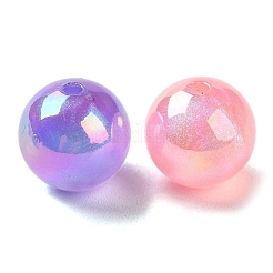 Акриловые бусины с УФ-покрытием и позолоченной пудрой&nbsp;X-PACR-E003-06