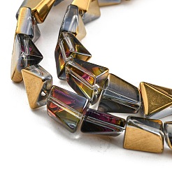 Полупокрытые гальваническим способом прозрачные стеклянные бусины&nbsp;EGLA-G037-06A-HP01