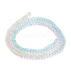 Brins de perles de verre peints transparents&nbsp;LS-DGLA-A034-T2mm-A21