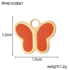 304 Edelstahl-Emaille-Anhänger&nbsp;STAS-OY013-77G
