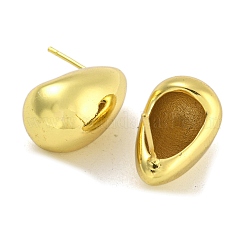 Ohrstecker aus Messing in Tropfenform für Damen&nbsp;EJEW-G410-60G