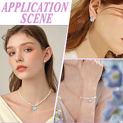 120 шт. 3 стиля градиентных цветов краска для выпечки прозрачное стекло звезда & сердце & бабочка соединительные подвески&nbsp;PALLOY-AR00030