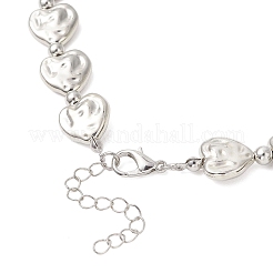 Colliers en perles de plastique en forme de cœur ccb&nbsp;NJEW-JN05841-01