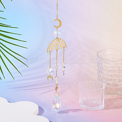 1 Stück facettierte Glas-Sonnenfänger-Anhänger-Dekorationen&nbsp;AJEW-TA0003-19