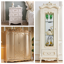 Applique onlay sculpté en bois de caoutchouc&nbsp;AJEW-OC0001-58