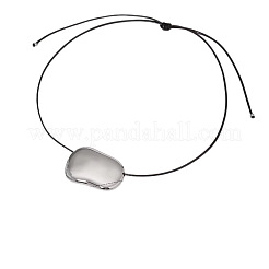 Женские ожерелья с подвеской в виде боба из нержавеющей стали 304&nbsp;FS-WGC253F-01