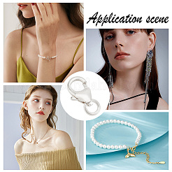 12 шт. 3 стиля 925 застежки-карабины из стерлингового серебра&nbsp;STER-GO0001-03