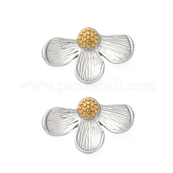 Двухцветные серьги-гвоздики из нержавеющей стали 304&nbsp;EJEW-S265-09GP