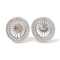 925 risultati di montature per orecchini in argento sterling con micro pavè di zirconi cubici&nbsp;STER-B003-21P