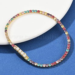 925 теннисный браслет из стерлингового серебра с микропаве из кубических цирконий для женщин&nbsp;BJEW-C117-01A-G01