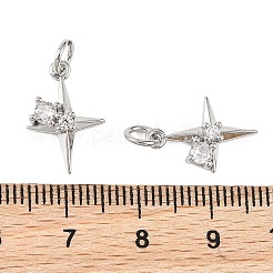 Shegrace Messing-Anhänger mit Mikropavé-Fassung aus klaren Zirkonia&nbsp;XGRQ4N986-735P