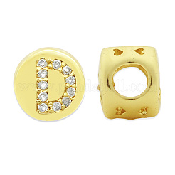 Micropave de latón transparente perlas de circonita&nbsp;KK-T030-LA843-DX3