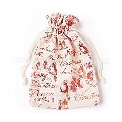 Pochettes d'emballage en coton et lin&nbsp;ABAG-CJC0001-01D