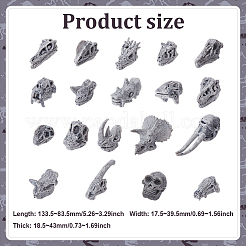 19 шт. ПВХ миниатюрные украшения в виде динозавра&nbsp;DJEW-ME0001-01