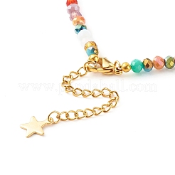 Collana di perle di vetro placcato&nbsp;NJEW-JN03530