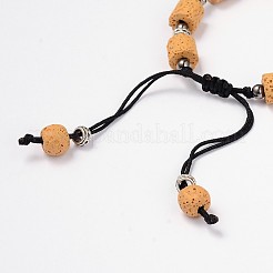 Bracciali con perline in pietra lavica&nbsp;BJEW-D325-06