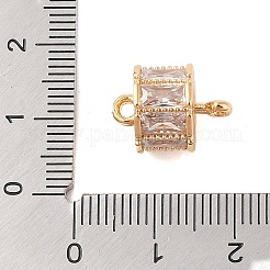 Латунные подвески-коннекторы с прозрачным стеклом&nbsp;KK-B100-023G