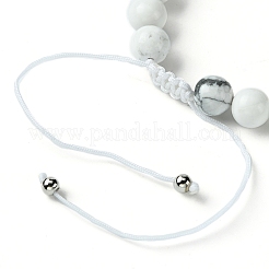 Pulseras de cuentas trenzadas de piedra natural y sintética de chakra&nbsp;BJEW-JB09857