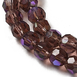 Chapelets de perles en verre transparent électrolytique&nbsp;LS-EGLA-A035-T4mm-L13
