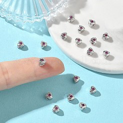 Messingperlen in Magenta mit Zirkonia&nbsp;XGRQ4H633-681P-B