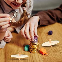 Деревянные волчки&nbsp;WOOD-WH0027-66