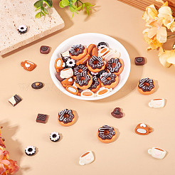 50шт 5 стиля непрозрачная смола имитация пищевых кабошонов&nbsp;CRES-TA0001-57