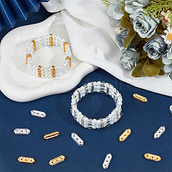 180 шт. 2-цветные 3-отверстие железные проставки класса А со стразами&nbsp;RB-BBC0001-03