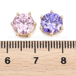 Perles en laiton pavé de zircone cubique&nbsp;KK-H287-11B-G
