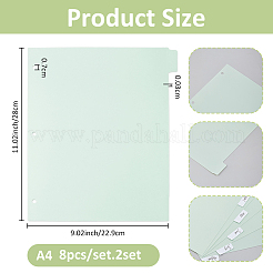 Pp пластиковые листы-разделители для блокнотов&nbsp;AJEW-WH0609-114