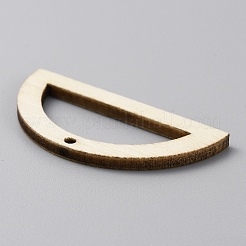 Pendentifs en bois inachevé ajourés en forme d'éventail&nbsp;DIY-WH0488-11A