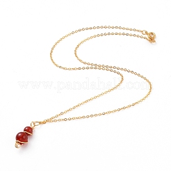 Pendentif en pierres précieuses naturelles et boucles d'oreilles pendantes ensembles de bijoux&nbsp;SJEW-JS01060