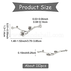 100 г подвески-соединители из сплава в тибетском стиле&nbsp;FIND-YW0008-03