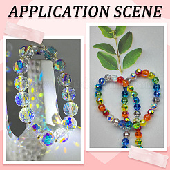 4 нити гальванизированные стеклянные бусины нити&nbsp;GLAA-PA0001-09D