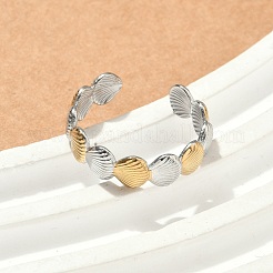 Двухцветные манжетные кольца из нержавеющей стали 304&nbsp;LS-RJEW-S635-01GP-C