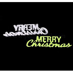 Wort Frohe Weihnachten Frame Metall Stanzformen Schablonen&nbsp;DIY-WH0019-13