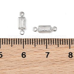 Ciondoli rettangolari con connettori in ottone e pavé di zirconi cubici Shegrace&nbsp;XGRQ2O327-445A-P