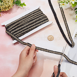 10 ярд плетеной кружевной ленты из полиэстера&nbsp;OCOR-WR0001-05B