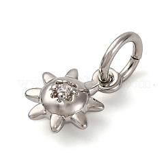 Подвески от солнца из латуни с микропаве из кубического циркония&nbsp;KK-P308-66P